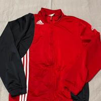 Felpa Adidas Vintage Style Rossa e Nera - Taglia L