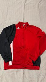 Felpa Adidas Vintage Style Rossa e Nera - Taglia L