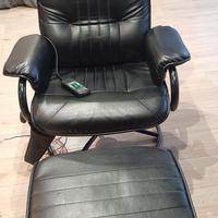 poltrona massaggi  con puf vibrante