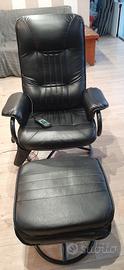 poltrona massaggi  con puf vibrante