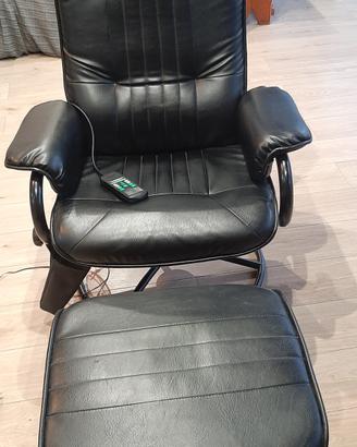 poltrona massaggi  con puf vibrante