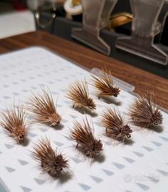 Set di 8 mosche Elk Caddis artigianali 