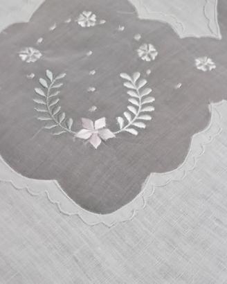 Corredo Puro Lino e Organza Copriletto e Lenzuolo 