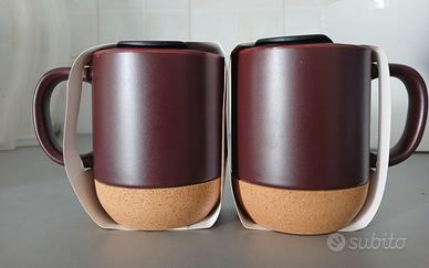 coppia tazze Mug  con coperchio