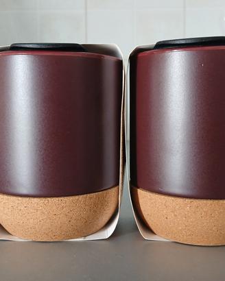 coppia tazze Mug  con coperchio