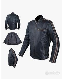 Giacca pelle vintage moto taglia m marca A Pro