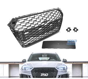 GRIGLIA AUDI A4 B9 15-19 PDC LOOK RS4 NERO LUCIDO