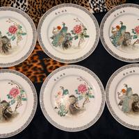 Raro  Set 6 Piatti in Porcellana CineseJingdezhen