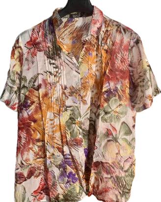 camicia vintage cotone multicolore