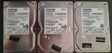 HD Toshiba da 3,5" -  1 TB Mod. DTo1ACA100 - KIT 3