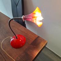 Lampada vintage da scrivania o comodino  in vetro