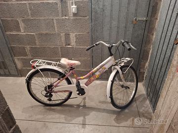 Bicicletta bambina / ragazza 20"-24" bianca e rosa