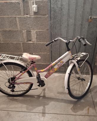 Bicicletta bambina / ragazza 20"-24" bianca e rosa