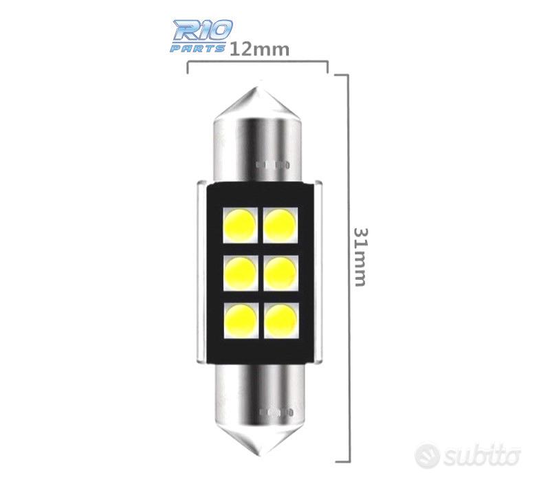 12 Lampadina per auto SMD, Lampadina per auto LED ultra luminosa bianca 31mm Festone 12 Lampada per luce interna SMD Dome Map DE3175 3022 3175