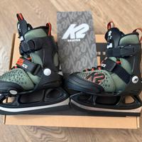 Pattini da ghiaccio bimbo K2 Raider Ice come nuovi