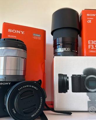 Sony alpha zve10 nuova con kit obiettivi