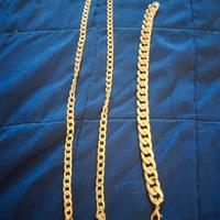Lotto collana e bracciale uomo 