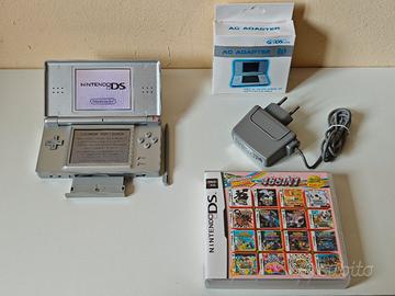 Nintendo DS Lite Grigio + Caricatore & 468 Giochi
