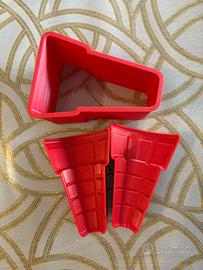 Stampo 3D in plastica a forma di cono gelato
