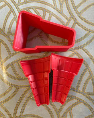 Stampo 3D in plastica a forma di cono gelato