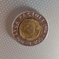 Moneta da collezione 500 lire  Luca Pacioli