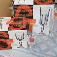 set da 6 calici liquore e set da 6 calici flute.