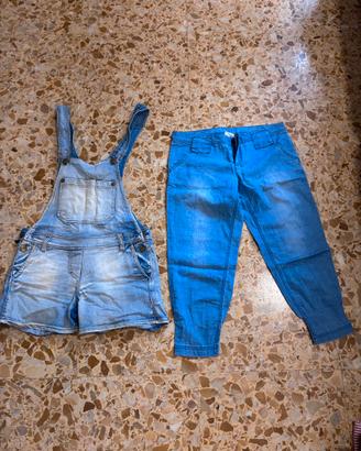 2 Pantaloni corti donna demin XS