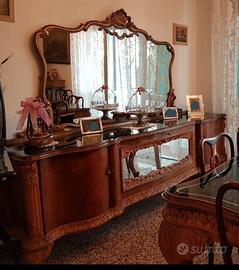 Credenza con alzata a specchio