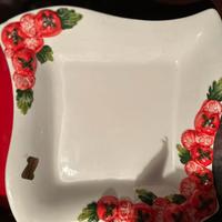 Vassoio nuovo quadrato x frutta ceramica Bassano