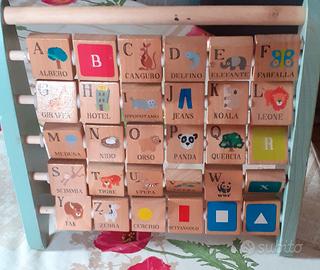 alfabeto gioco educativo in legno
