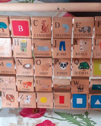 alfabeto gioco educativo in legno