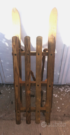 SLITTA SLITTINO ANTICO NEVE MONTAGNA VINTAGE