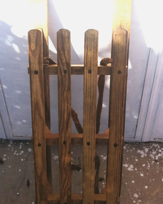 SLITTA SLITTINO ANTICO NEVE MONTAGNA VINTAGE