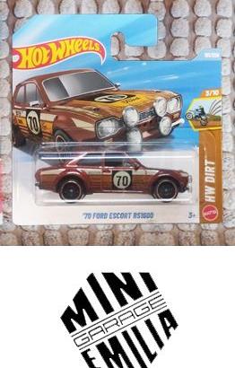 HOT WHEELS FORD ESCORT RS 1600 W/HEADLIGHTS 1/64