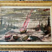Quadro con barche