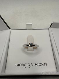 Anello solotario giorgio visconti oro e diamante