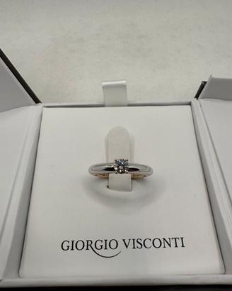 Anello solotario giorgio visconti oro e diamante