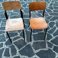 Sedie vintage scuole elementari originali vintage
