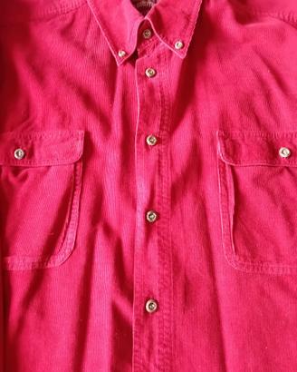 Camicia di velluto bordeaux