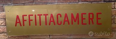 AFFITACAMERE grande targa tabella insegna ORIG '70
