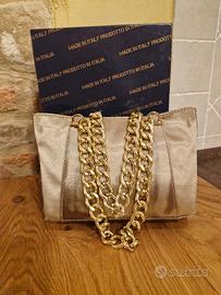 Pochette donna colore oro Made in Italy