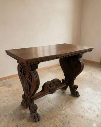 Antico Tavolo Consolle / Scrittoio Neorinascimento