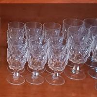 Set bicchieri vintage in Cristallo -Stile Retrò 