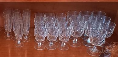 Set bicchieri vintage in Cristallo -Stile Retrò 