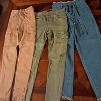 3 pz. pantaloni ragazza