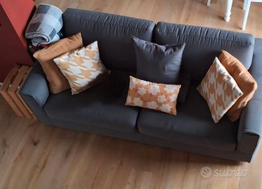 Divano Tanghetti grigio con seduta allungabile