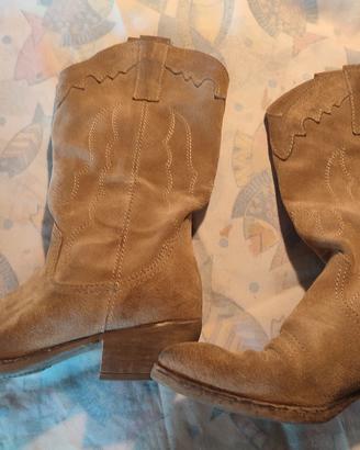 Texani in camoscio beige 