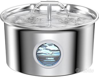 Fontanella elettrica Gatti Cani Acciaio Inox 3.2 L