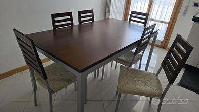 Set Calligaris Tavolo Allungabile + 6 Sedie