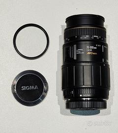 Obiettivo Sigma 70-300 Apo macro per Canon EOS AF